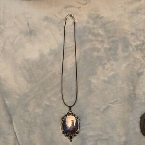 Black Cat Pendant Necklace, Costume Jewelry